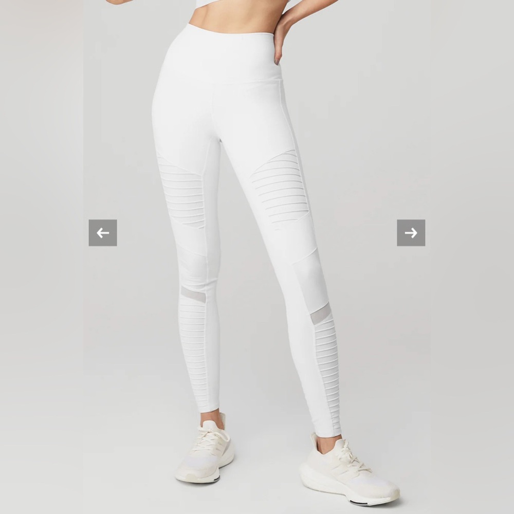 Alo yoga Moto Leggings White size S